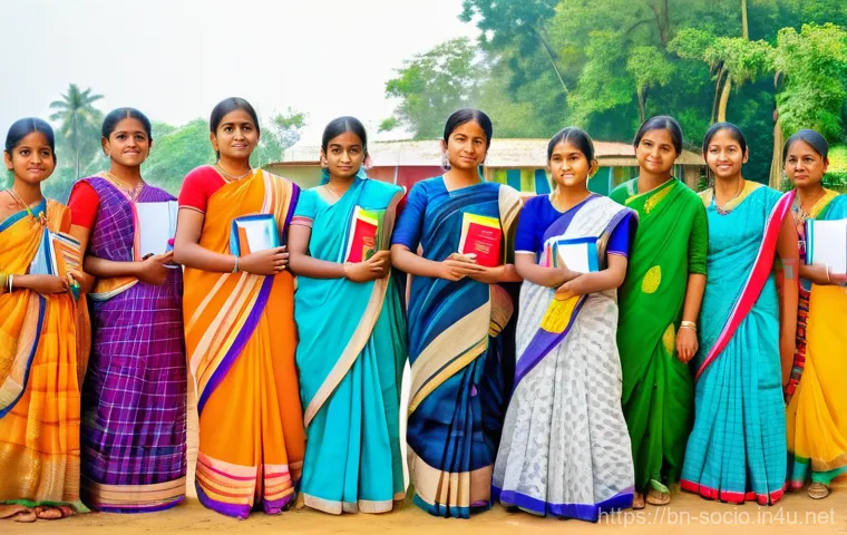 사회적 이동성과 교육격차 - **Prompt 2: Bridging Rural and Global through Digital Education**
    A determined young Bengali wom...