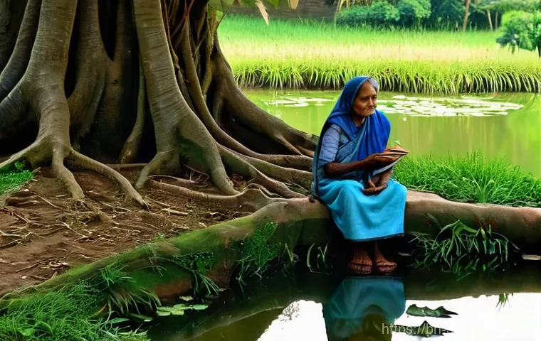 환경사회학 - **Prompt:** A serene and culturally rich scene in rural Bangladesh. An elderly Bengali grandmother (...