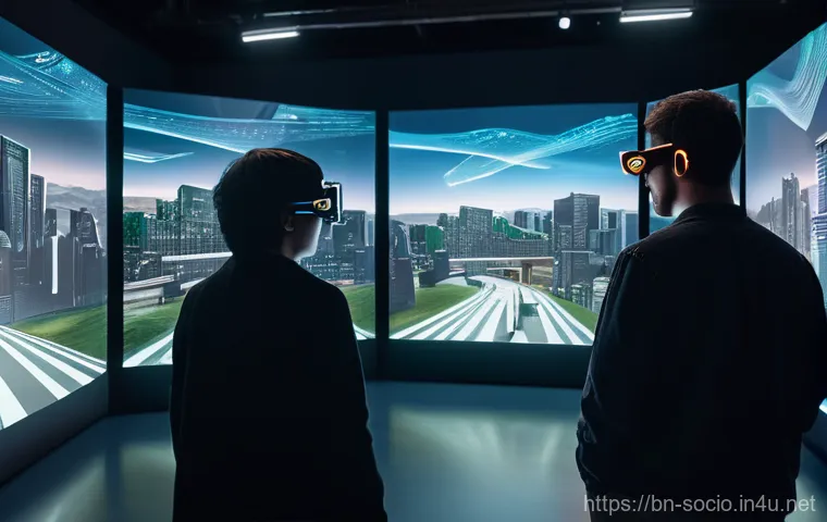 사회적 연결망과 혁신 확산 - **Prompt 2: The Digital Ripple Effect of Ideas**
    "A dynamic, energetic composition set in a mode...