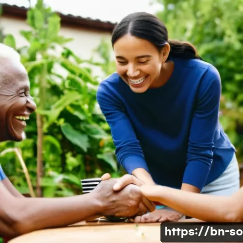 사회적 자본과 네트워크 이론 - **Prompt:** "The Invisible Fabric of Support"
    **Description:** A warm and emotionally rich scene...