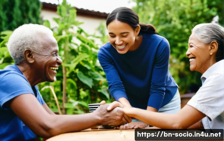 사회적 자본과 네트워크 이론 - **Prompt:** "The Invisible Fabric of Support"
    **Description:** A warm and emotionally rich scene...